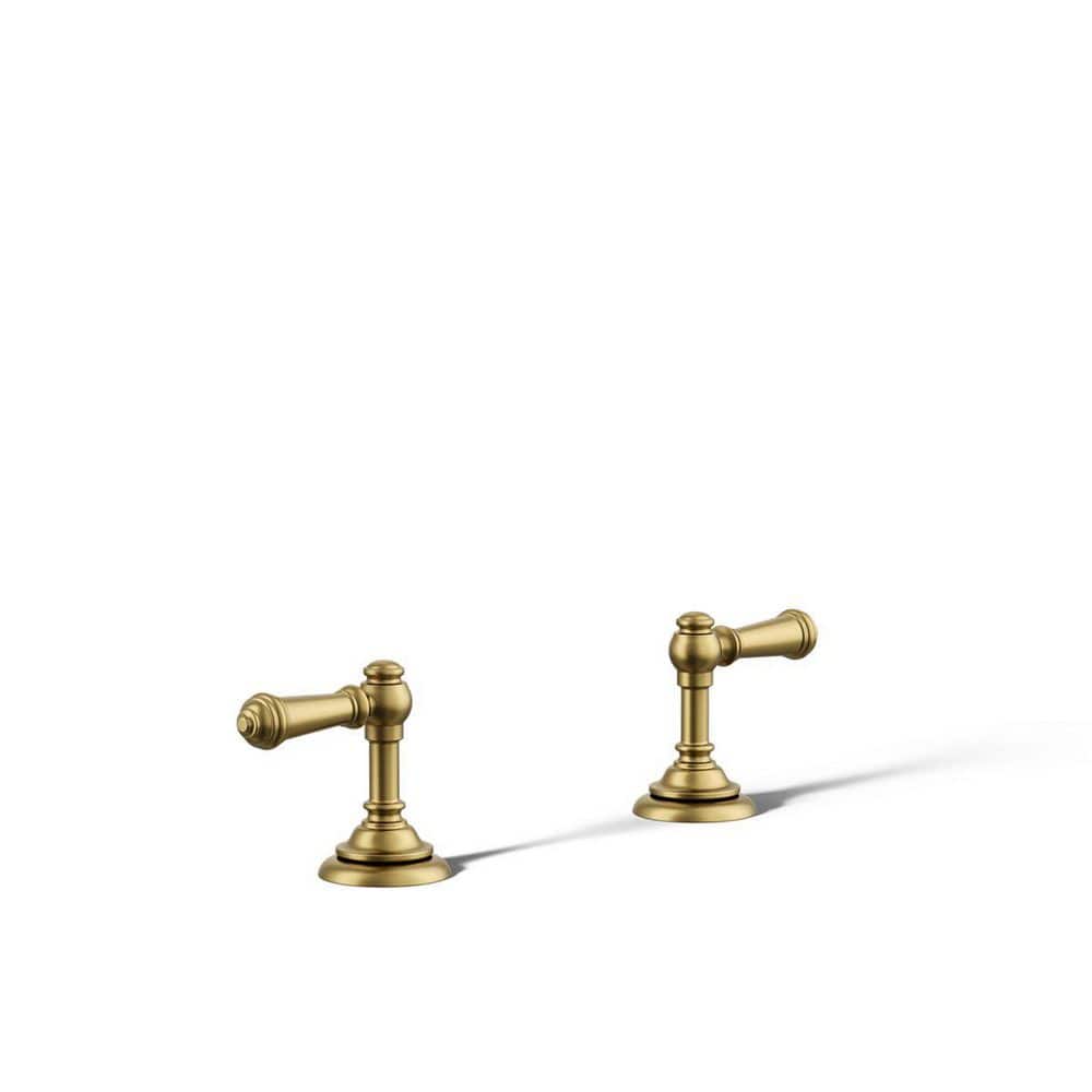 KOHLER Artifacts 2-Handle Trim Kit in Vibrant Brushed Moderne Brass (Valve Not Included) (1)