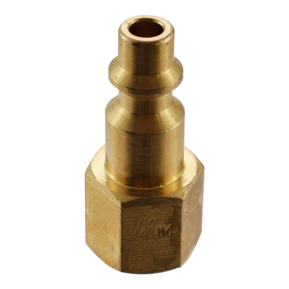Husky 1/4 in. NPT IM Brass Female Plug (2)