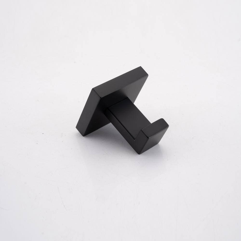 Tahanbath 6-Piece Matte Black Bathroom Hardware Set (2)