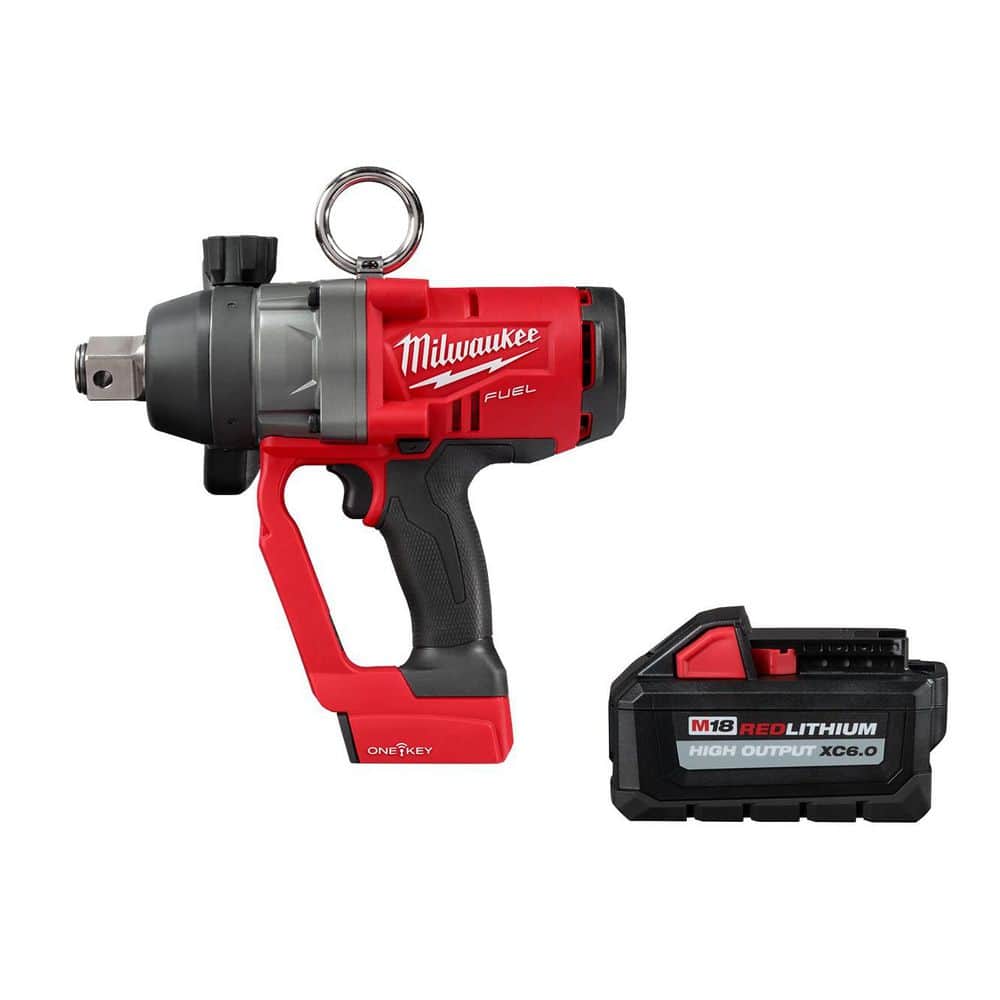 Milwaukee M18 FUEL ONE-KEY 18V Lithium-Ion Brushless Cordless 1 in. Impact Wrench with Friction Ring with (1) 6.0 Ah Battery (1)