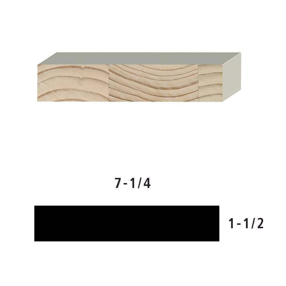 Unbranded 2 in. x 8 in. x 16 ft. S1S2E Pressure-Treated Primed Pine Lumber Board (2)