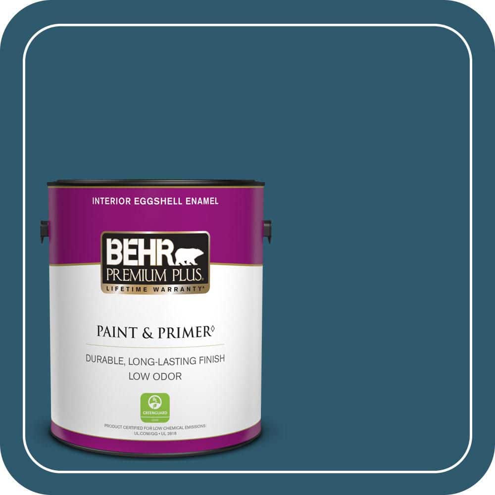 BEHR PREMIUM PLUS 1 gal. #S-H-540 Quiet Storm Eggshell Enamel Low Odor Interior Paint & Primer
