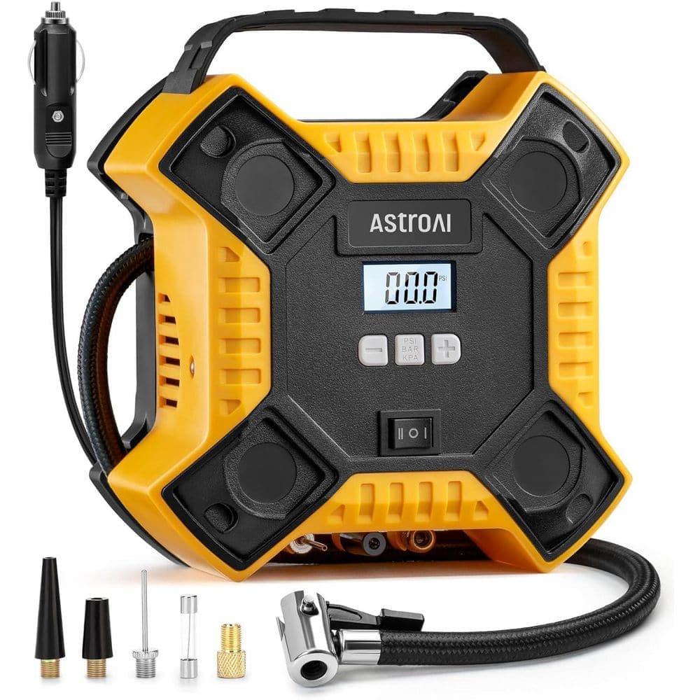 AstroAI 12V Portable Air Compressor Tire Inflator 160PSI with LED Light for Car, Bike, Motorcycle, Inflatables