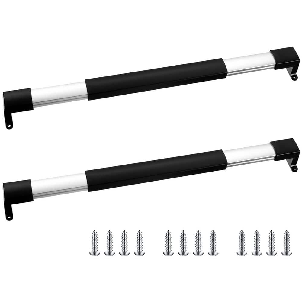 NVNOO 21-5/8 in. to 28-5/8 in. Adjustable RV Screen Door Cross Bar Handle with Sturdy and Secure Non-Slip Grip, Black (2-Pack) (1)