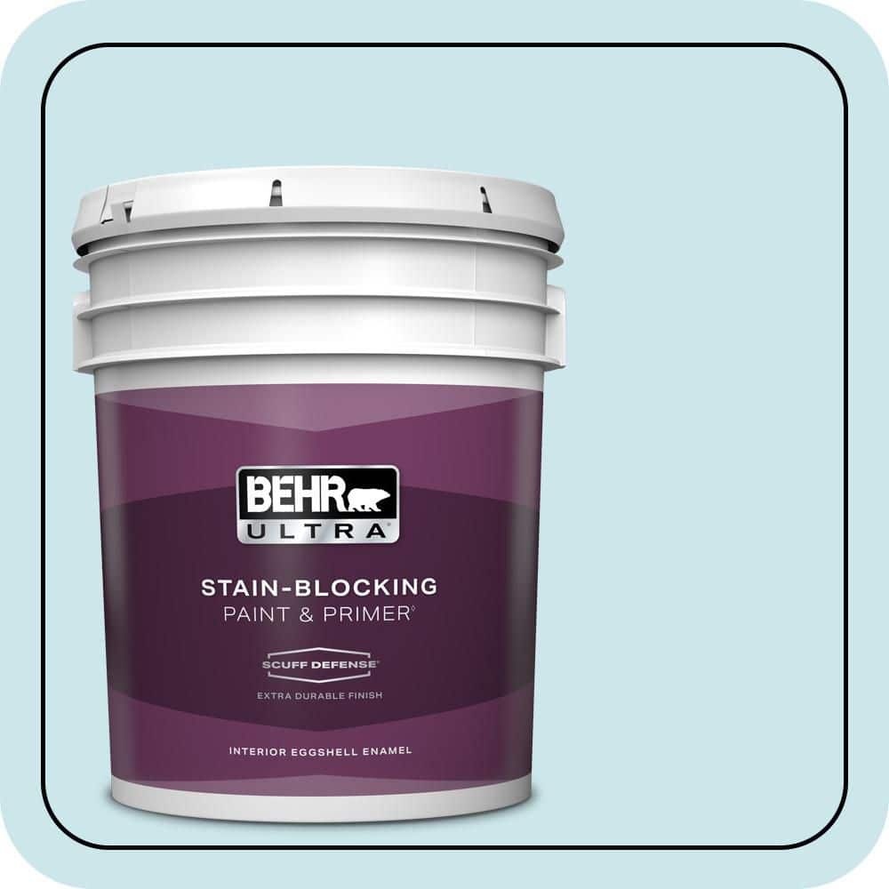 BEHR ULTRA 5 gal. #530C-2 Clear Water Extra Durable Eggshell Enamel Interior Paint & Primer
