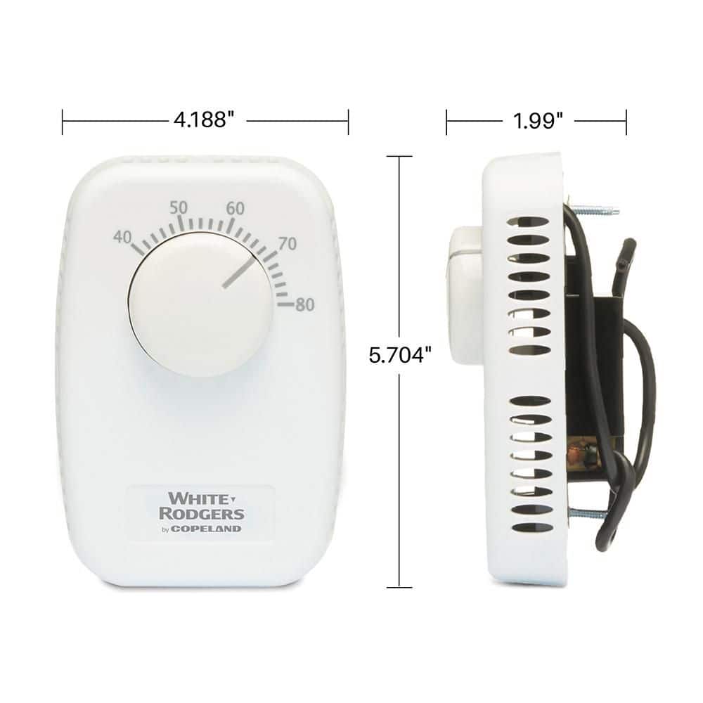 Copeland White-Rodgers B30 Baseboard Non-Programmable Thermostat - Single Pole (2)
