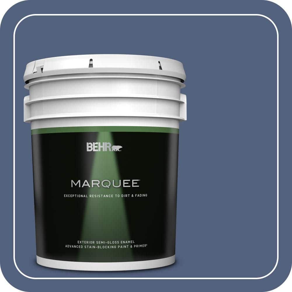 BEHR MARQUEE 5 gal. #MQ5-15 Award Night Semi-Gloss Enamel Exterior Paint & Primer