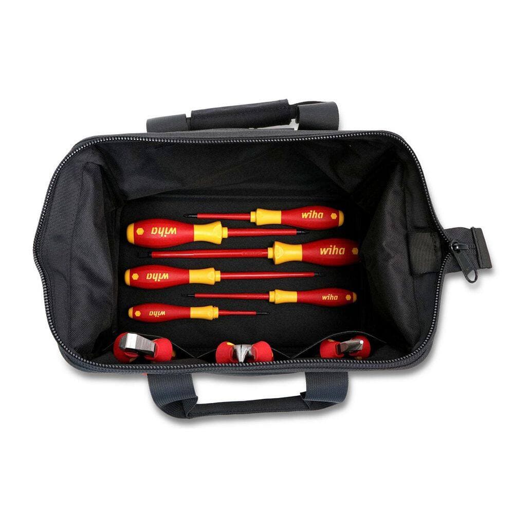 Wiha 1000-Volt Insulated Pliers Cutters and Screwdriver Set in Zipper Case (10-Piece) (2)