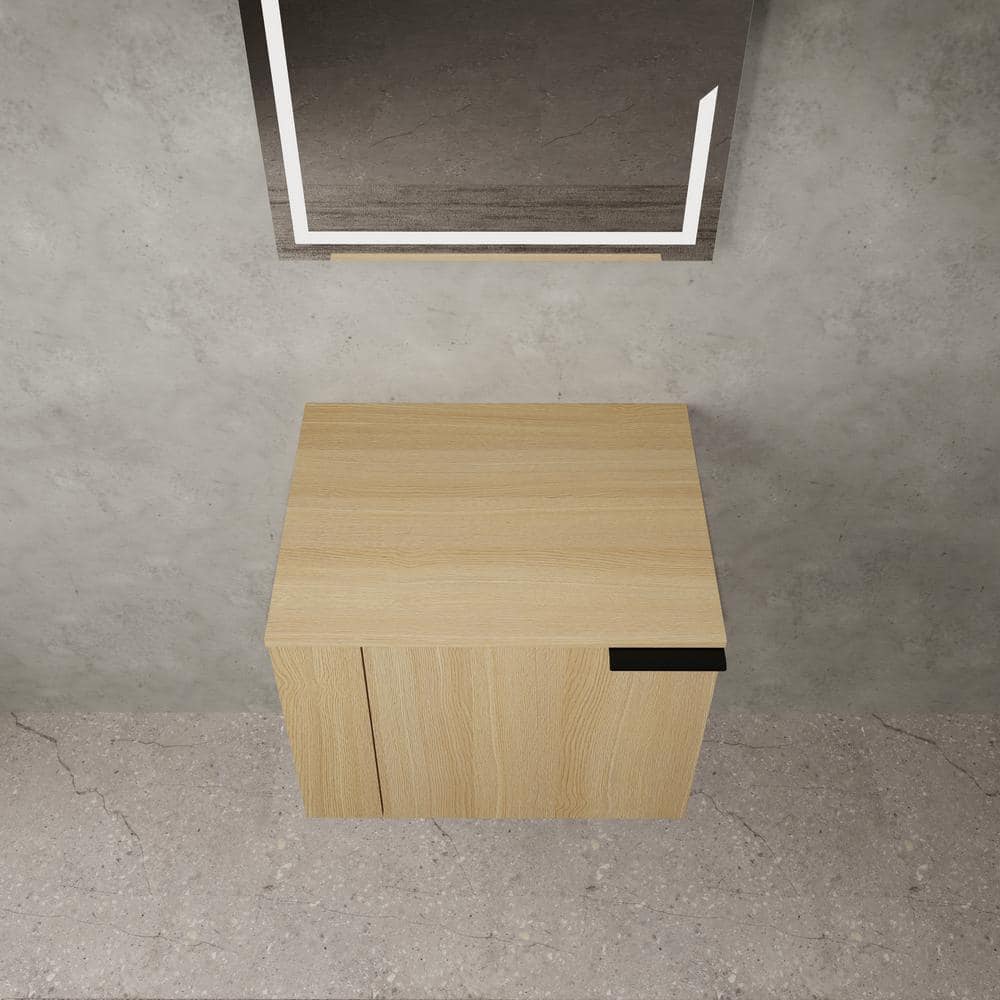 Lycvki 23.62 in. W x 18.11 in. D x 18.31 in. H Bath Vanity Cabinet without Top in Brown with Soft-Close Cabinet Door (3)