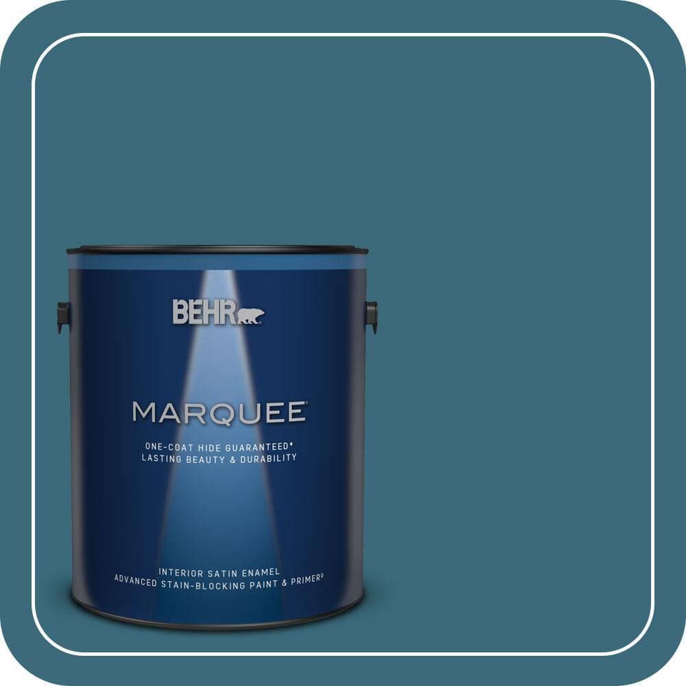 BEHR MARQUEE 1 gal. #S460-6 Mammoth Mountain One-Coat Hide Satin Enamel Interior Paint & Primer (1)