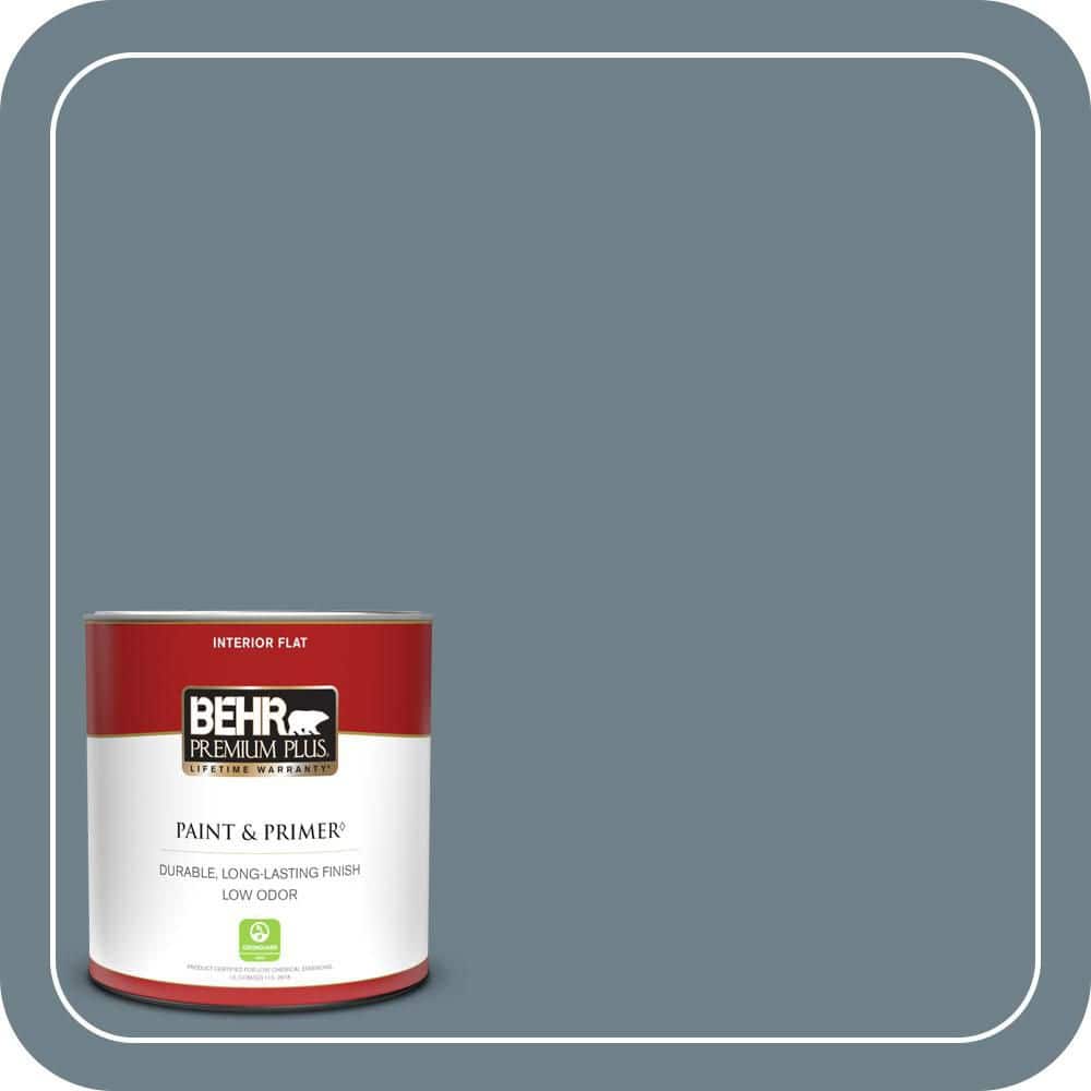 BEHR PREMIUM PLUS 1 qt. #PPU13-04 Atlantic Shoreline Flat Low Odor Interior Paint & Primer