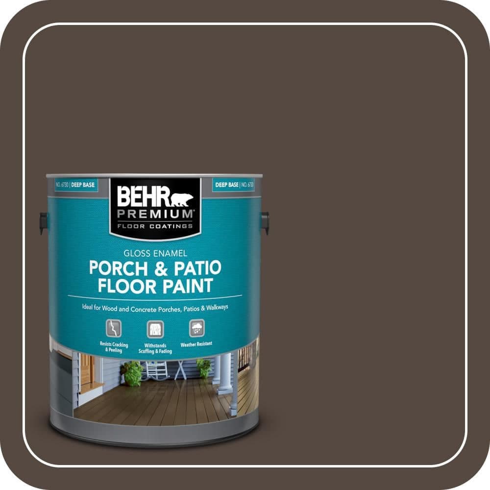 BEHR PREMIUM 1 gal. #N210-7 Havana Coffee Gloss Enamel Interior/Exterior Porch and Patio Floor Paint