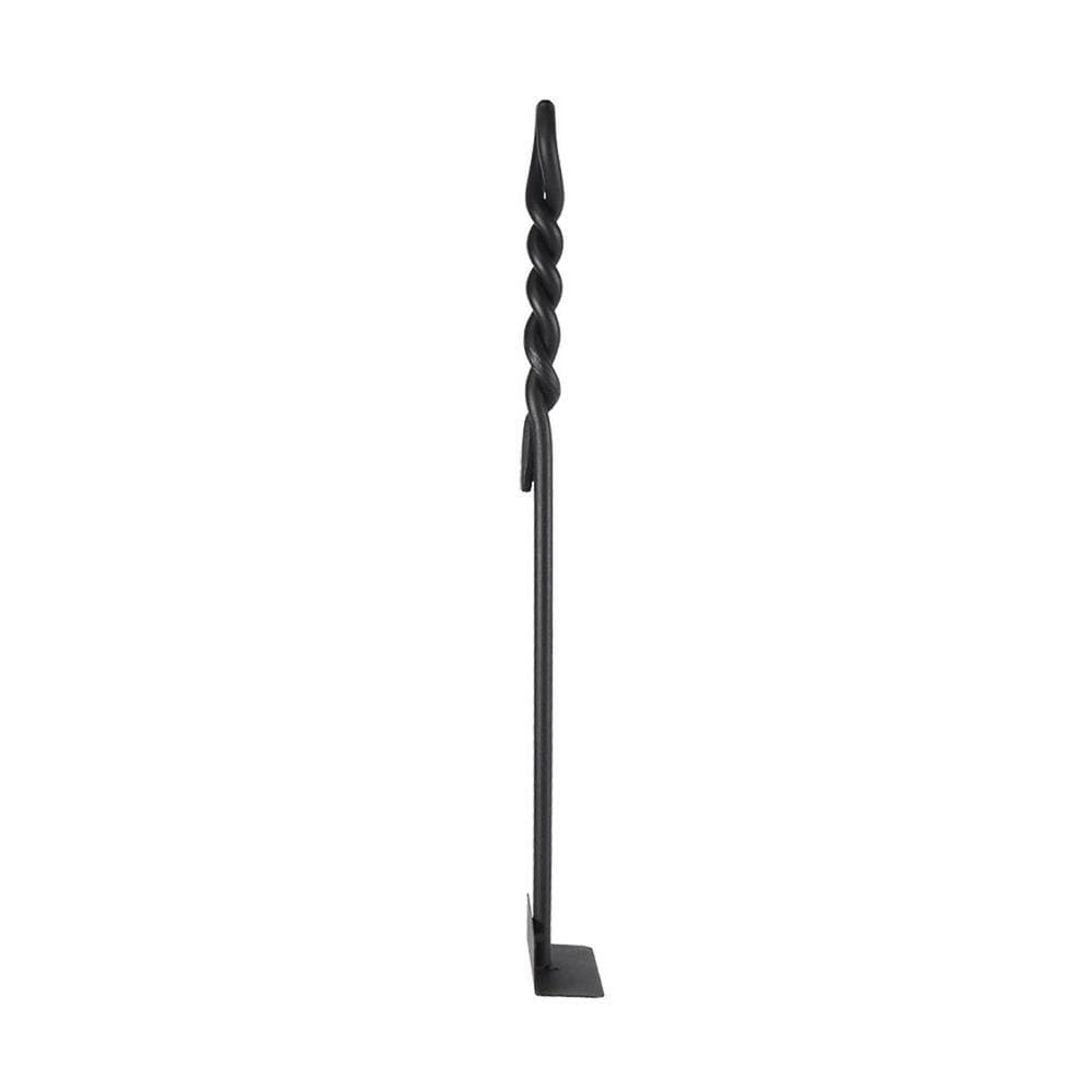ACHLA DESIGNS 18 in. Tall Black Mini Rope Design Fireplace Hoe Tool (3)