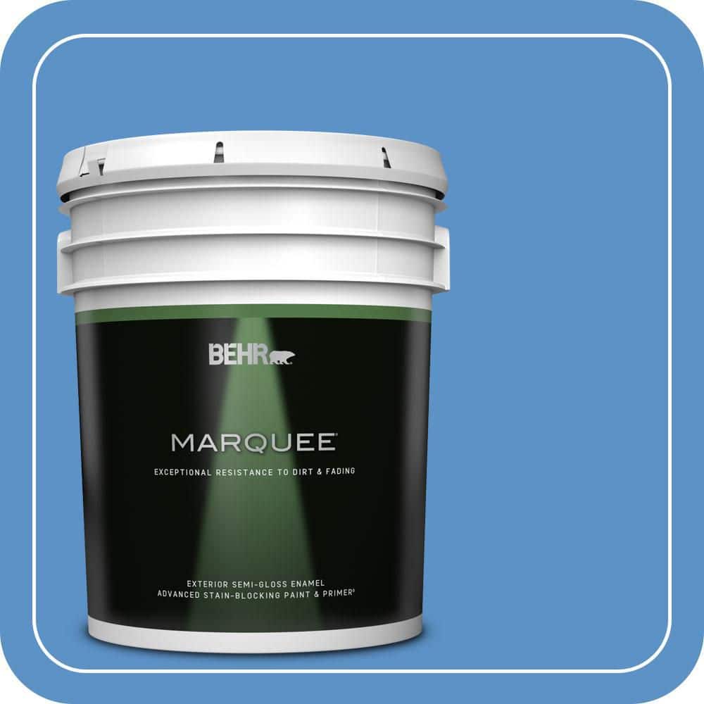 BEHR MARQUEE 5 gal. #MQ4-26 Come Sail Away Semi-Gloss Enamel Exterior Paint & Primer