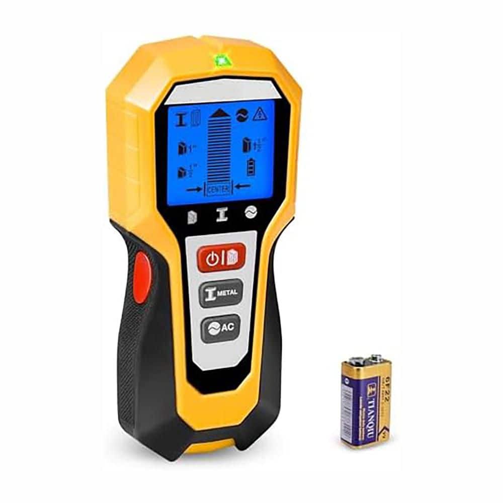 Unbranded 5-In-1 Wall Stud Finder Scanner with LED Indicator for Center Finding Large Backlit Screen and AC Wire Warning
