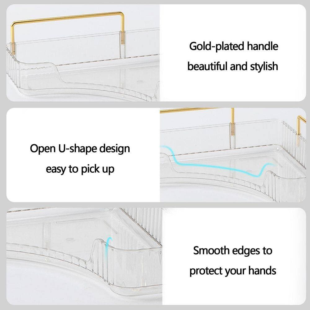 Numhew White 3-Tier Corner Bathroom Counter Organizer Storage Shelf for Makeup, Space-Saving Countertop Tray Fits Bathroom (3)