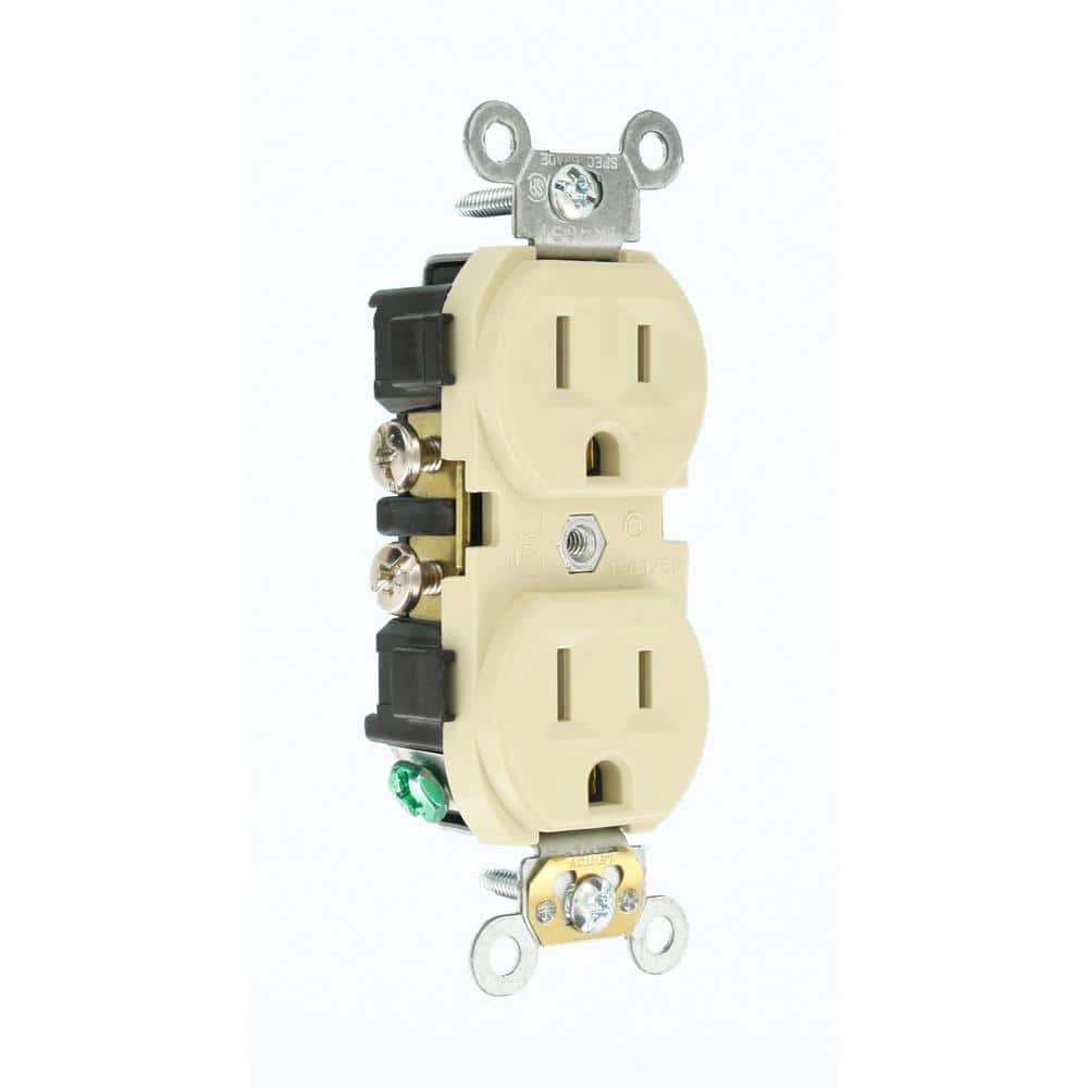 Leviton Amp 125 V Commercial Grade Duplex Outlet/Receptacle, (1-Pack) (2)