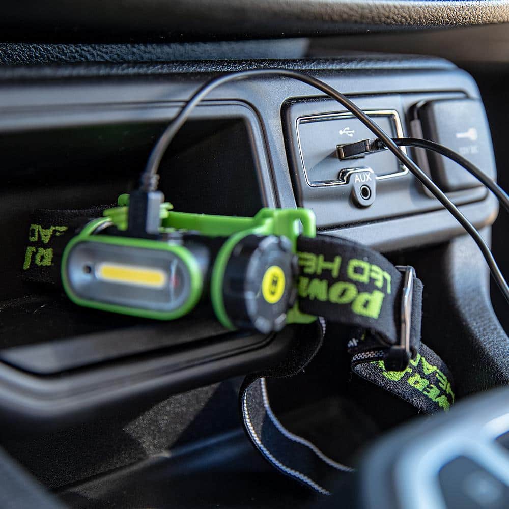 PowerSmith 250 Lumen LED Motion-Sensor Rotatable Weatherproof Flood Headlamp with High/Low/Flashing Modes and Charger (2)