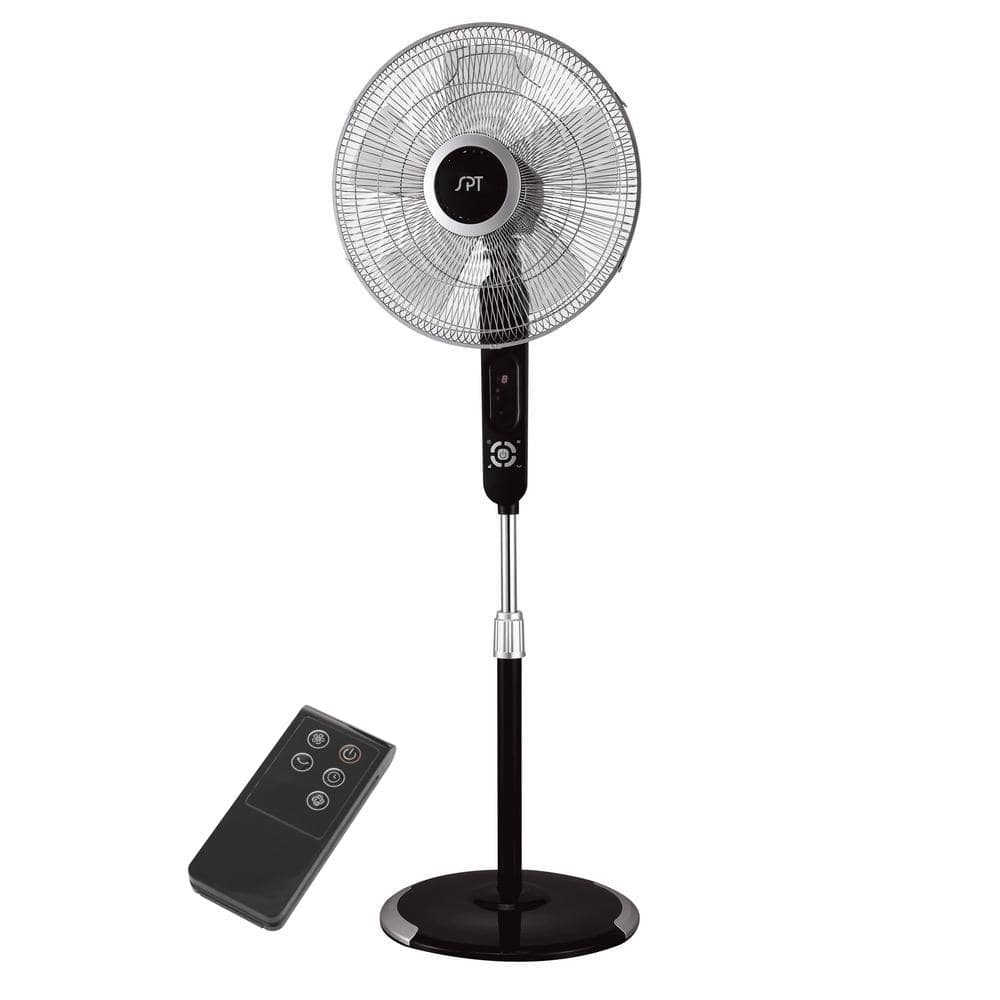 SPT Adjustable-Height 57 in. Oscillating Pedestal Fan with Touch-Stop Sensor (1)