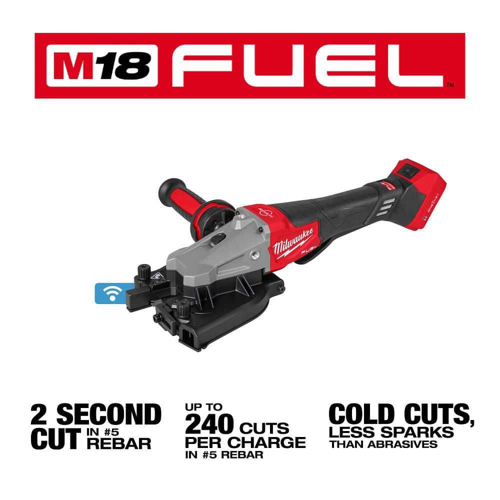 Milwaukee M18 FUEL 18V Lithium-Ion Cordless Brushless #10 (1-1/4in. ) Rebar Cutter w/ Cutting Blade (3)