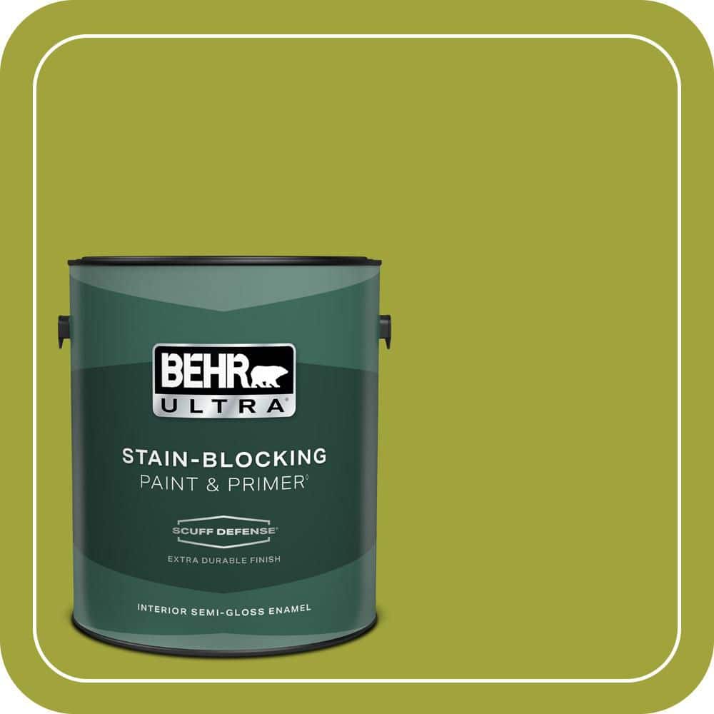 BEHR ULTRA 1 gal. #S-H-400 Rolling Hills Extra Durable Semi-Gloss Enamel Interior Paint & Primer