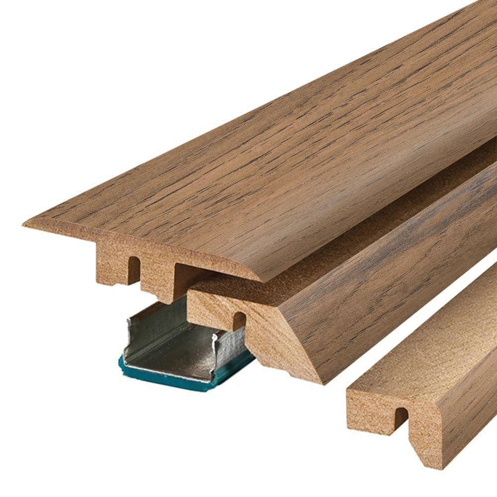 PERFORMANCE ACCESSORIES Fawn Pore 0.75 in. T x 2.37 in. W x 78.7 in. L Textured Wood Look Laminate Moulding/Trim 4-in-1 Molding (2)
