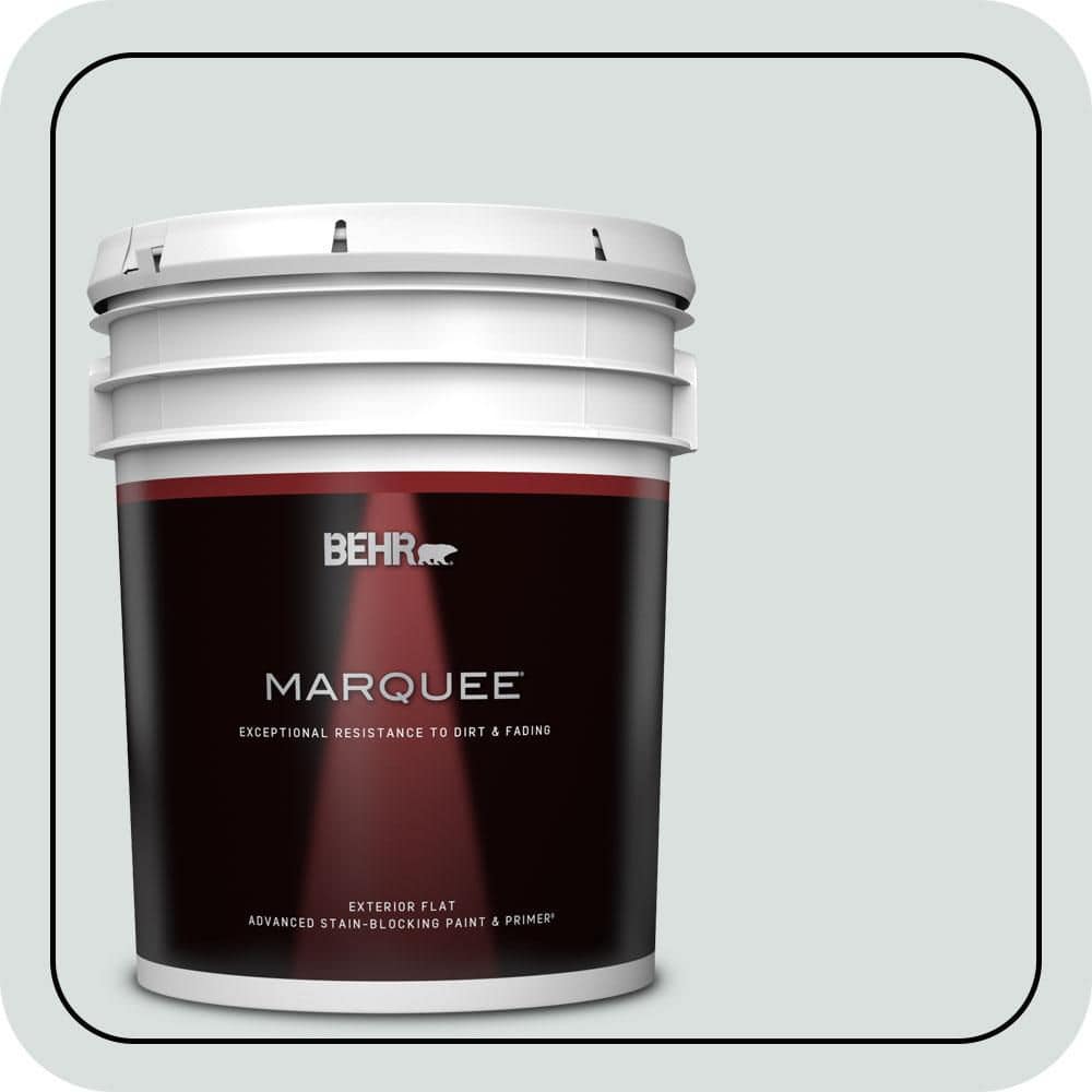 BEHR MARQUEE 5 gal. #MQ3-50 River Veil Flat Exterior Paint & Primer