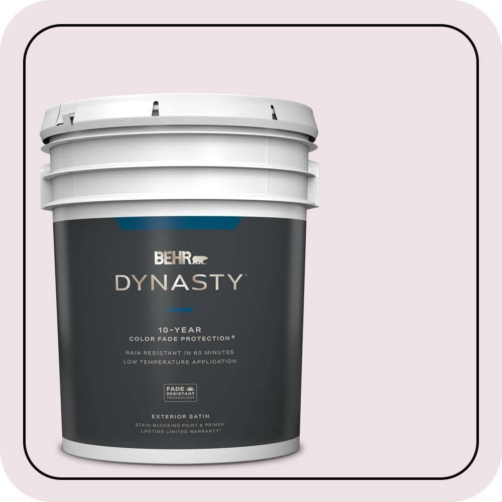 BEHR DYNASTY 5 gal. #670C-2 Petal Dust Satin Enamel Exterior Stain-Blocking Paint & Primer