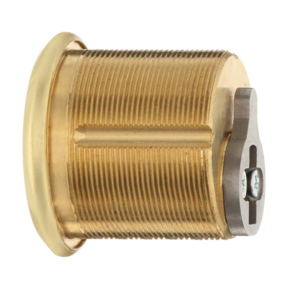 Taco 1 in. Bright Brass Mortise Cylinder with Schlage Keyway (2)