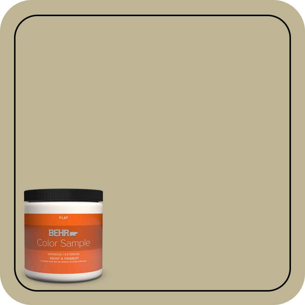 BEHR PREMIUM PLUS 8 oz. #MQ6-30 Bamboo Shoot Flat Interior/Exterior Paint & Primer Color Sample