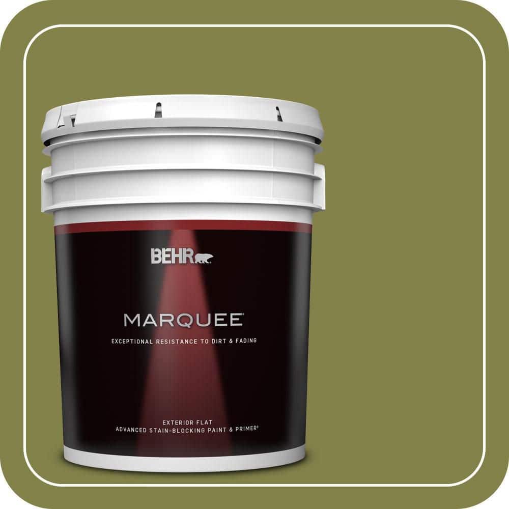 BEHR MARQUEE 5 gal. #MQ6-61 Basil Chiffonade Flat Exterior Paint & Primer