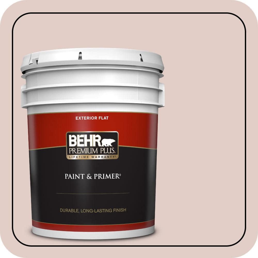 BEHR PREMIUM PLUS 5 gal. #700A-2 Chenille Flat Exterior Paint & Primer