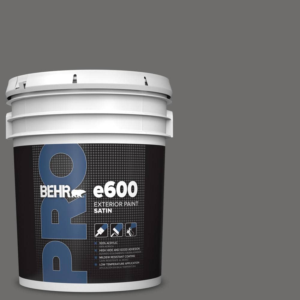 BEHR PRO 5 gal. #780F-6 Dark Granite Satin Exterior Paint
