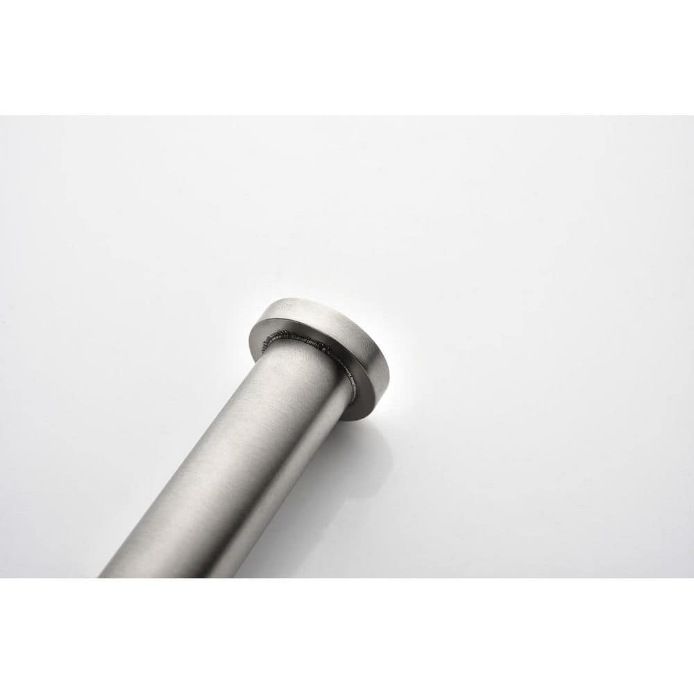 LIVACA 6-Piece Bathroom Hardware Set with Towel Bar, Paper Holder and Hooks in Brushed Nickel Stainless Steel for Modern (2)