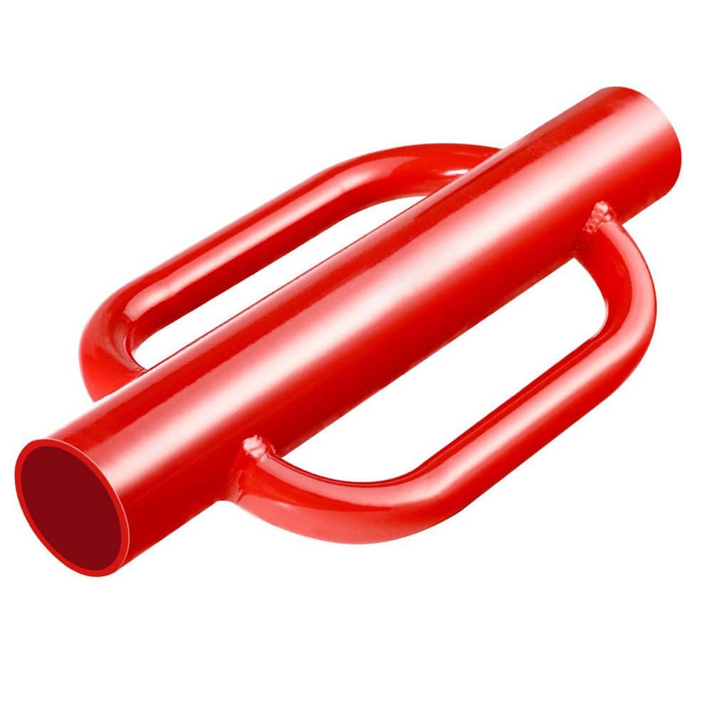 SKYSHALO Fence Post Driver with Handles 22 lbs. Heavy Duty Carbon Steel Red Hand Post Rammer 4.11" Inner Diameter T Post Pounder (1)