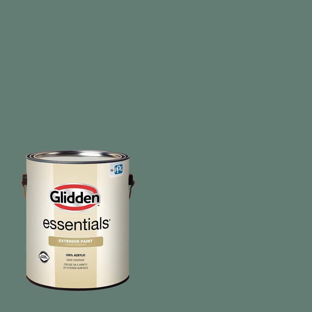 Glidden Essentials 1 gal. PPG1137-6 Salal Leaves Satin Exterior Paint
