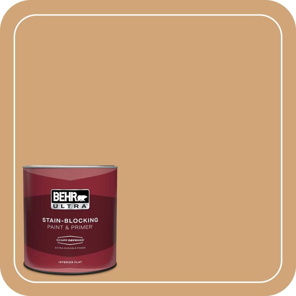 BEHR ULTRA 1 qt. #PMD-79 Sesame Extra Durable Flat Interior Paint & Primer
