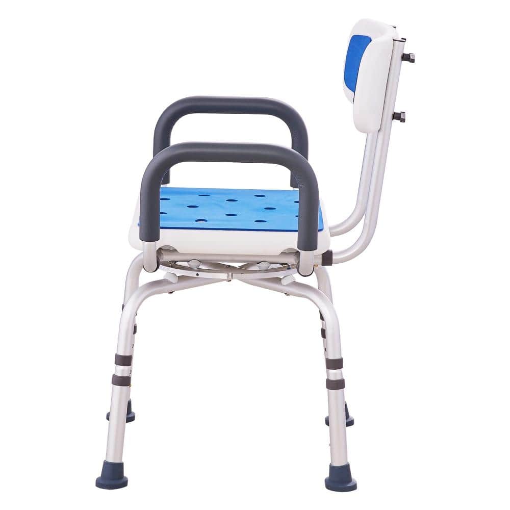 Volenca 360° Swivel Shower Chair, Adjustable Seat with Armrests & Backrest, Non-Slip Rotating Bath Chair, 400 Lbs Capacity (3)