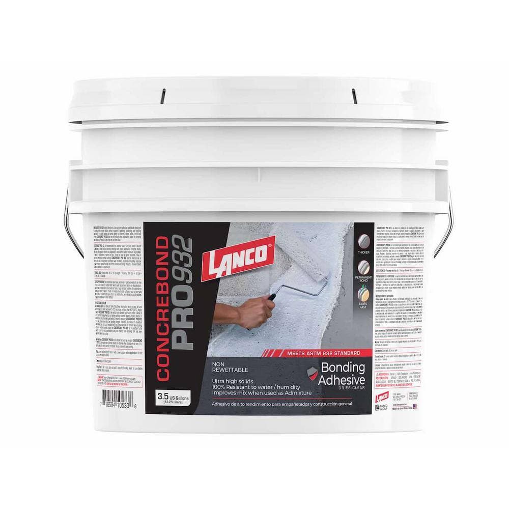Lanco Concrebond Pro 932 3.5 Gal. Non-Rewettable High Solids White Bonding Adhesive and Additive