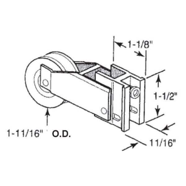 Barton Kramer #1 Plaza Door Sliding Glass Door Roller Assembly (2)