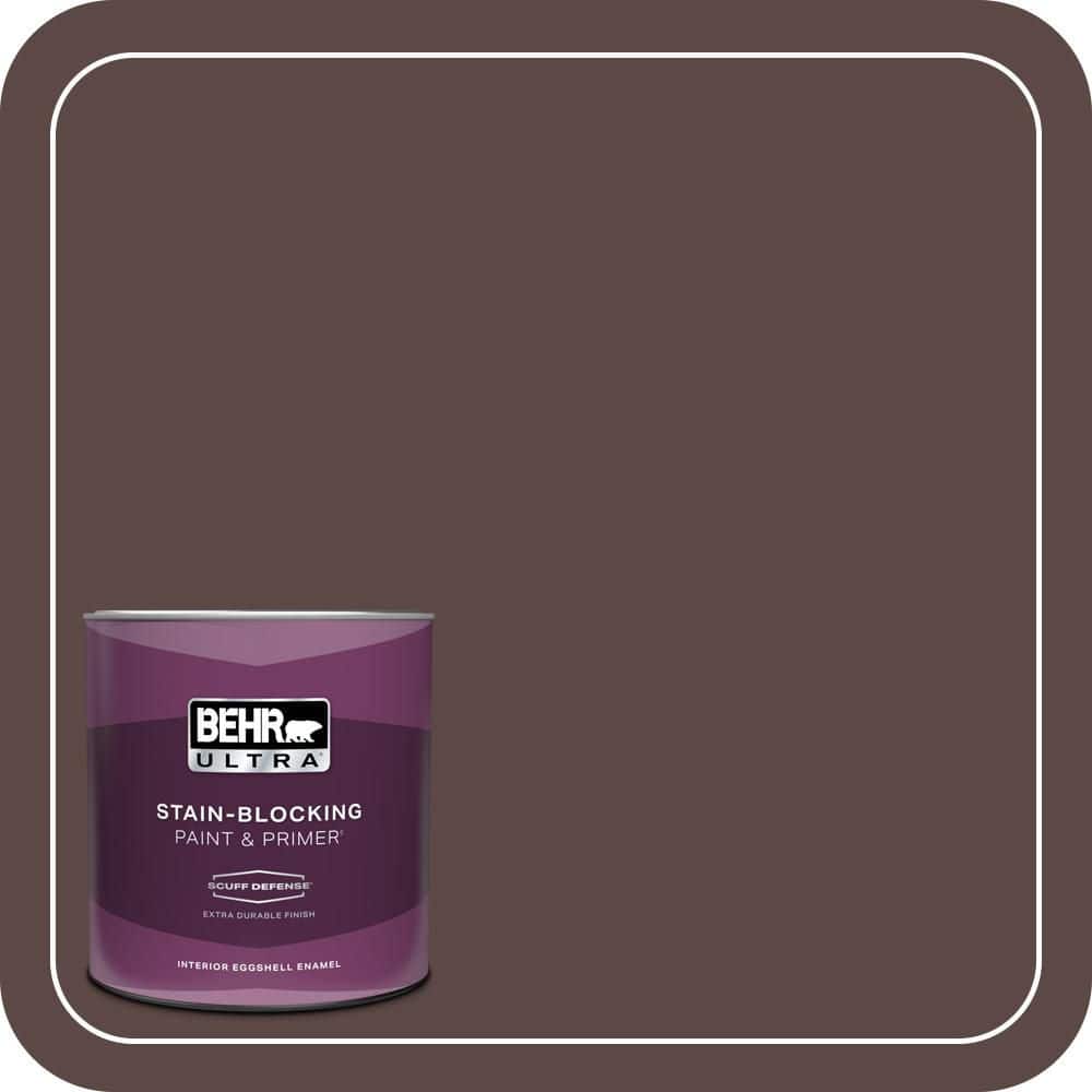 BEHR ULTRA 1 qt. #MQ1-58 Chocolate Soul Extra Durable Eggshell Enamel Interior Paint & Primer