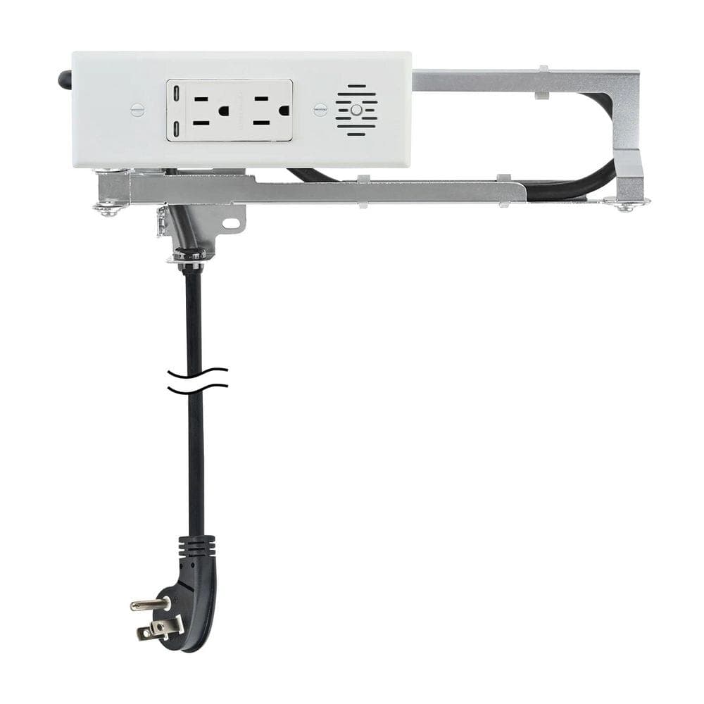 DOCKING DRAWER White 15 Amp Blade In-Drawer Outlet with (2) 65W USB-C and (2) AC Ports