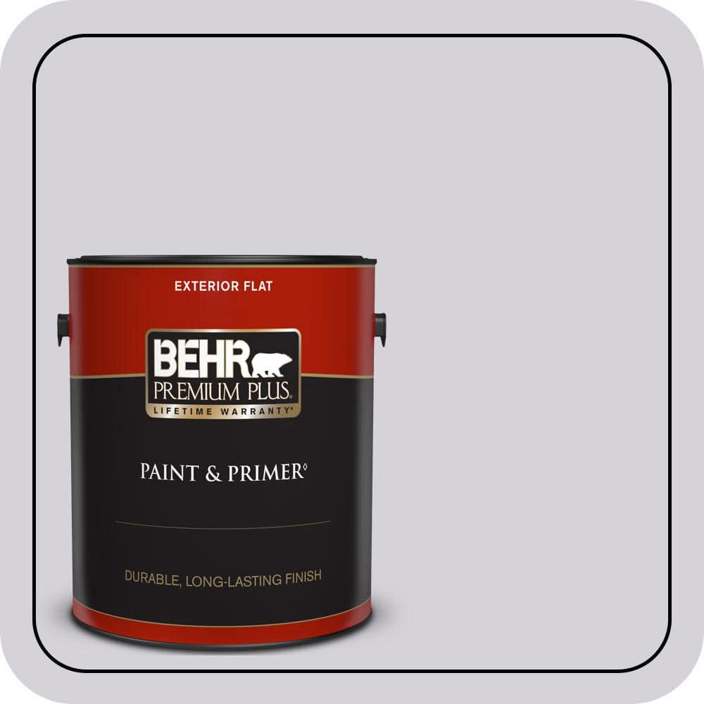 BEHR PREMIUM PLUS 1 gal. #N100-2 Etude Lilac Flat Exterior Paint & Primer