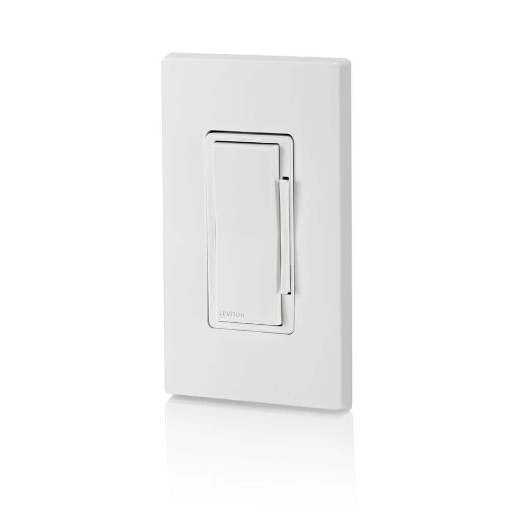 Leviton Decora Smart No-Neutral 600-Watt Dimmer, Requires MLWSB Wi-Fi Bridge, White DN6HD-1RW (3)