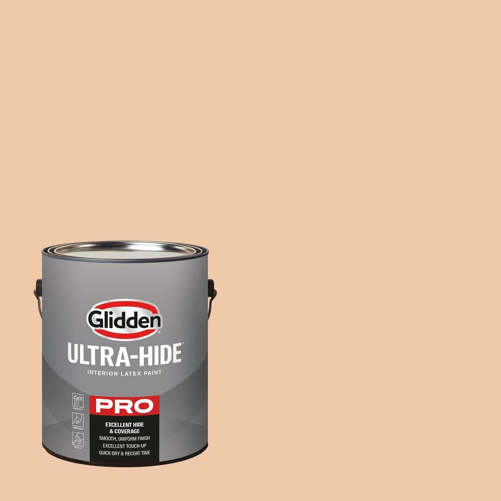 Glidden Ultra-Hide 1 gal. PPG1202-4 Caramel Ice Ultra Flat Interior Paint