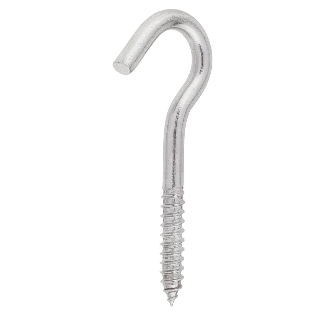 DECKMATE Marine Grade Stainless Steel 3/8 X 4-7/8 in. Heavy Duty Screw Hook (2)