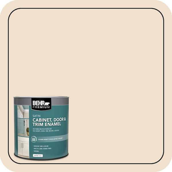 BEHR PREMIUM 1 qt. #OR-W02 So Much Fawn Satin Enamel Interior/Exterior Cabinet, Door & Trim Paint (2)