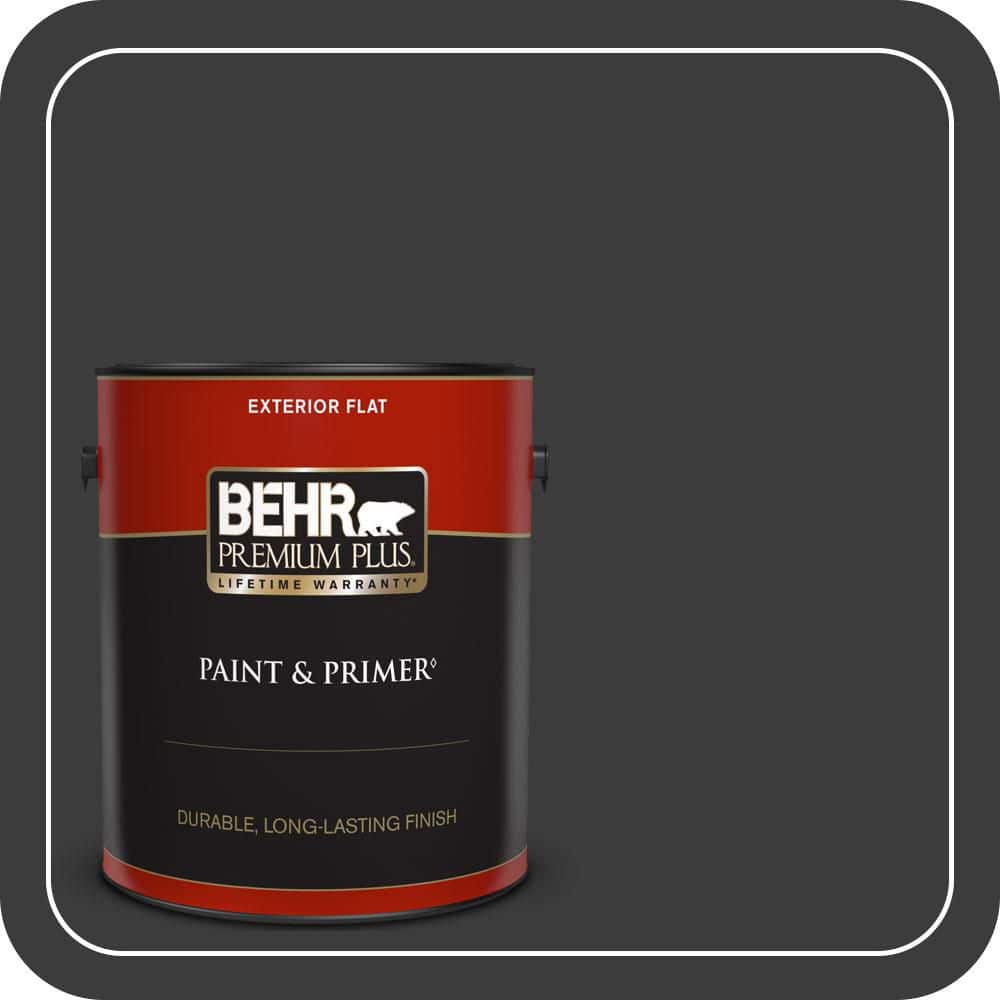 BEHR PREMIUM PLUS 1 gal. #MQ5-5 Limousine Leather Flat Exterior Paint & Primer
