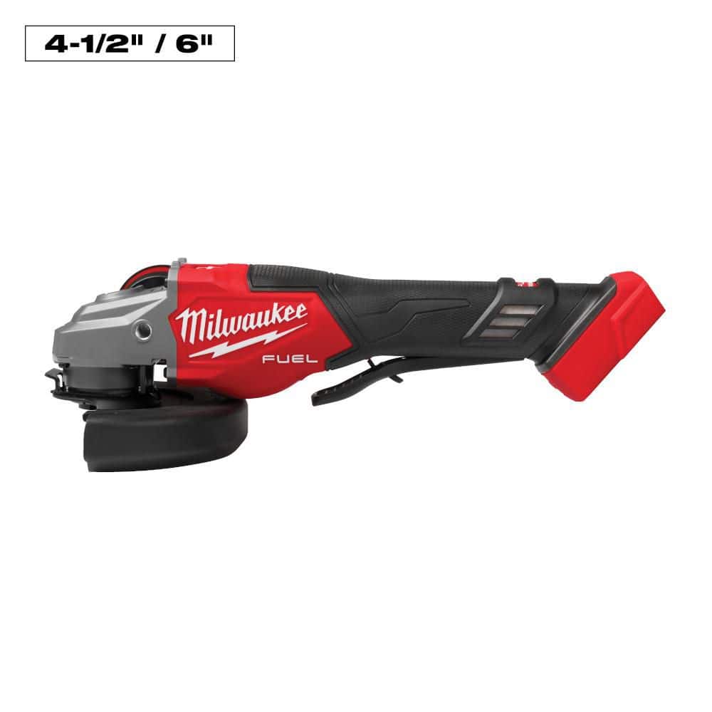 Milwaukee M18 FUEL 18-Volt Lithium-Ion Brushless Cordless 4-1/2 in. /6 in. Braking Grinder with Paddle Switch with Wheel (2)