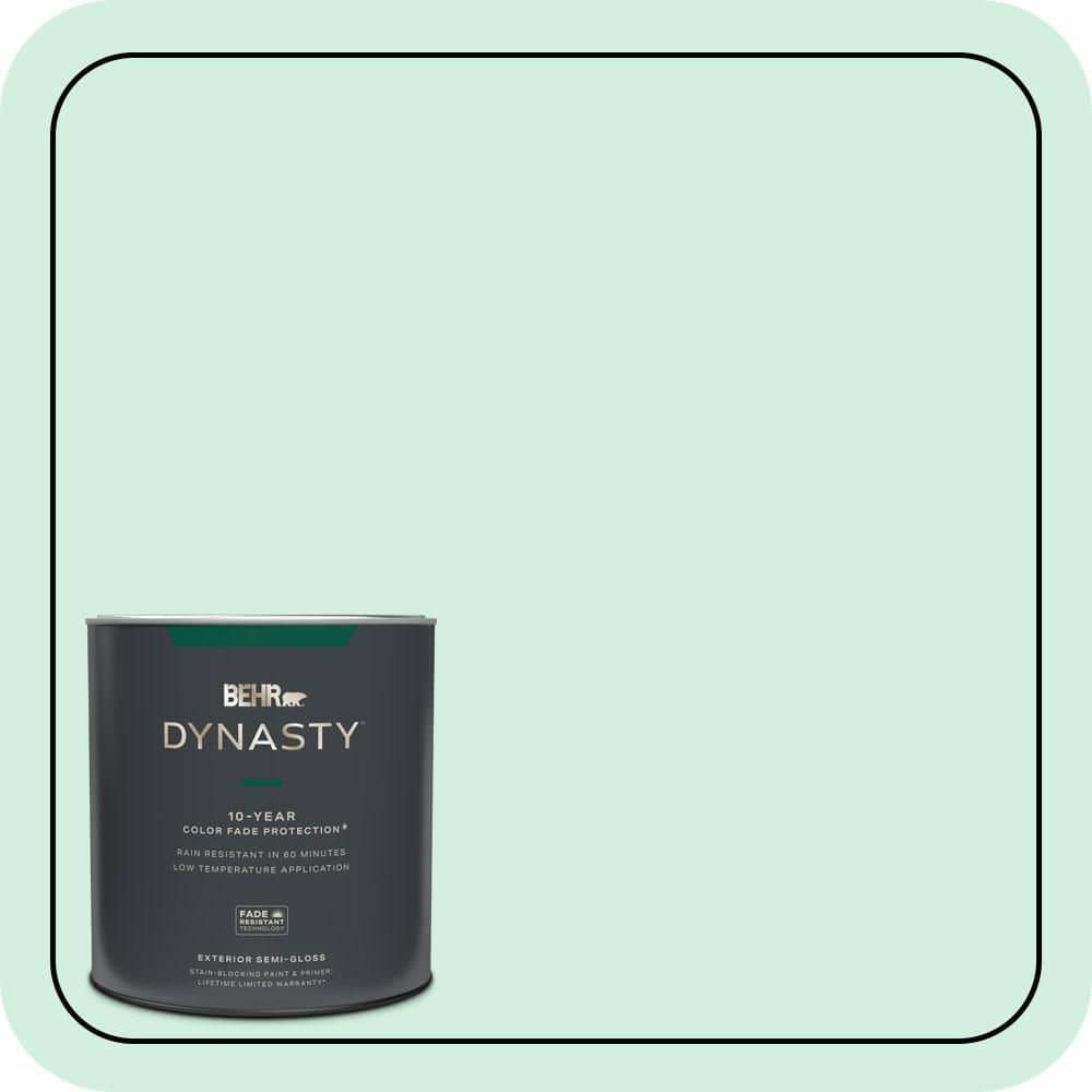 BEHR DYNASTY 1 qt. #480C-2 Pastel Jade Semi-Gloss Exterior Stain-Blocking Paint & Primer